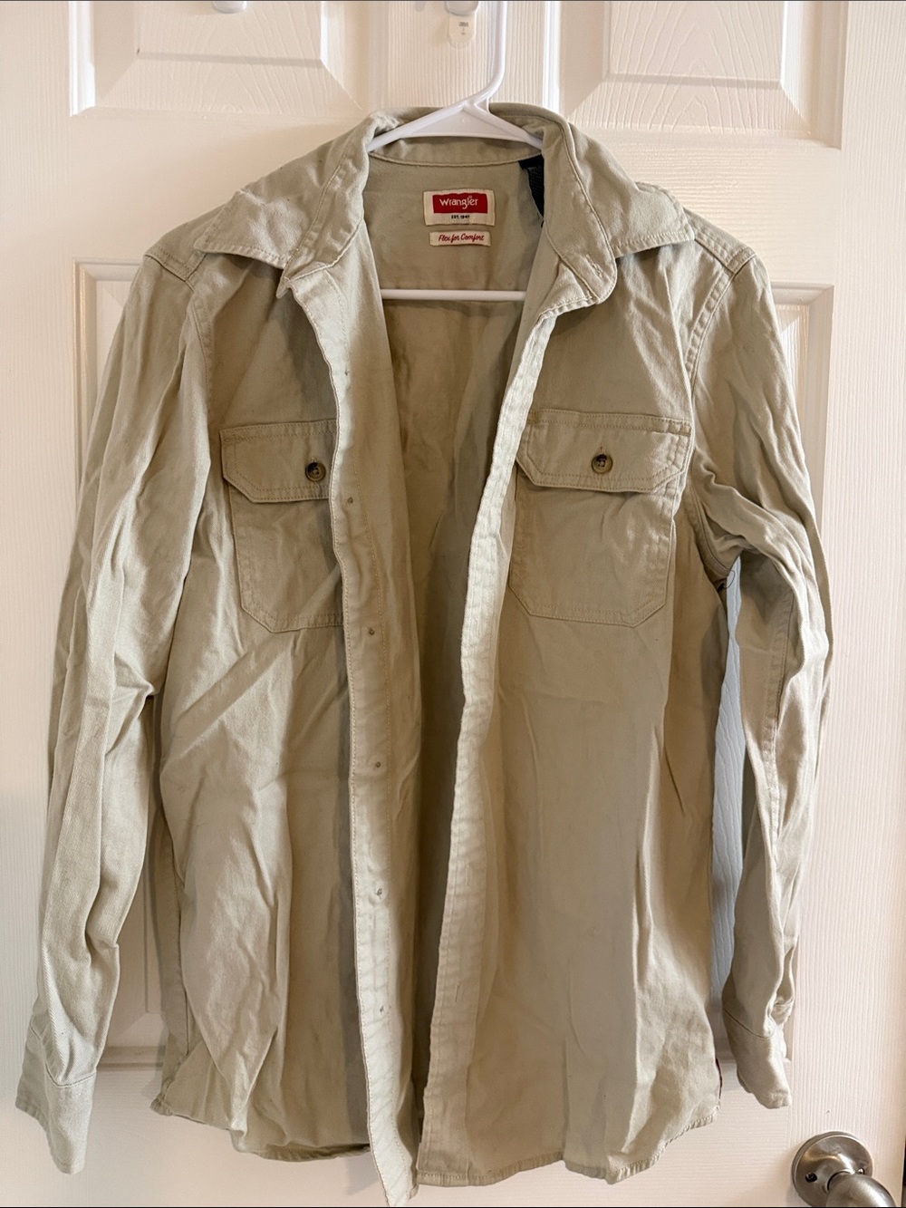 Wrangler Men's Light Khaki Field Shirt Jacket
